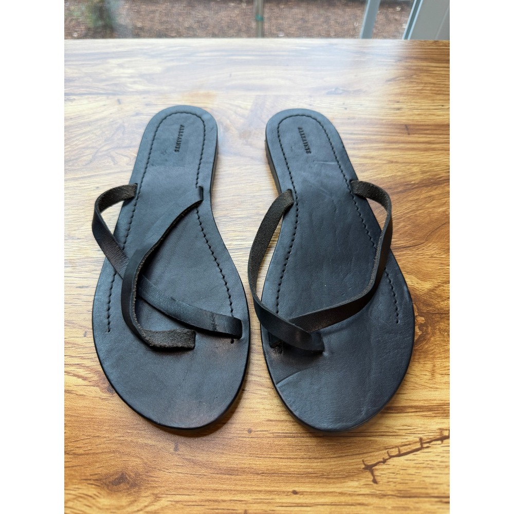 All Saints Women's Black Leather Sandals Sz 7